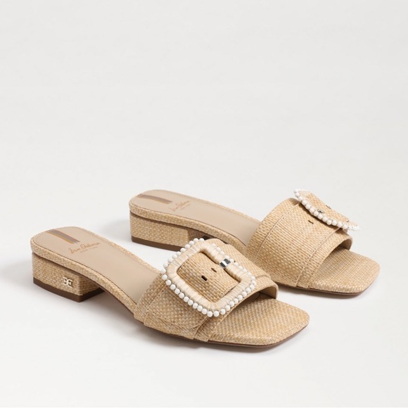 Sam Edelman Shoes - NWOB Sam Edelman DEACON BEADED SLIDE SANDAL COLOR:Bleached Beechwood Weave size7